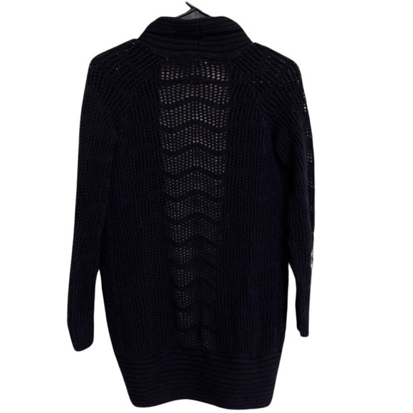 Women's Knitted Long Cardigan - Dusty Black, Size Small‎ - Picture 2 of 3